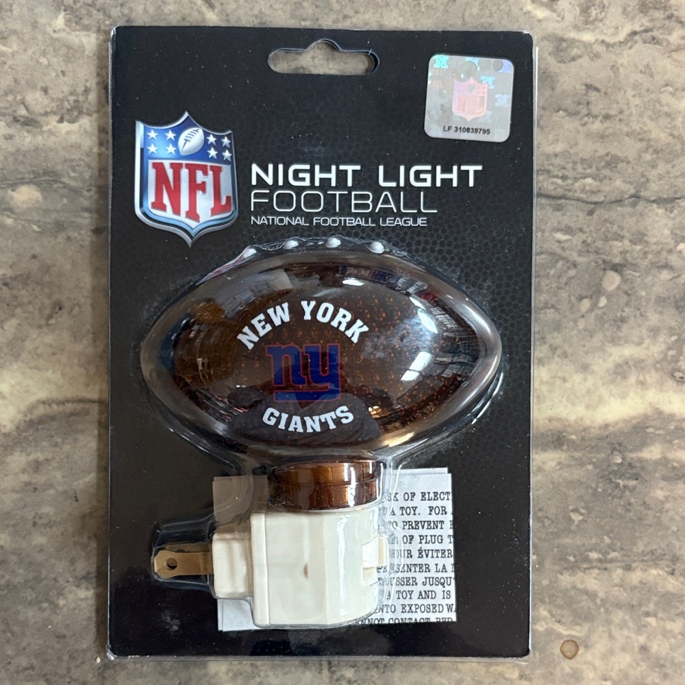 NFL New York Giants Brown Football Night Light